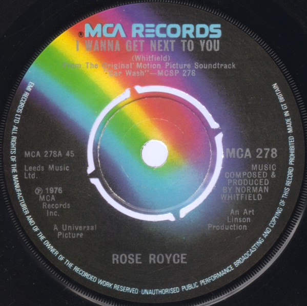 Rose Royce - I Wanna Get Next To You - Used Vinyl Record 7" image 1