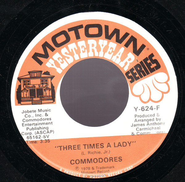 Commodores - Three Times A Lady / Too Hot Ta Trot - Used Vinyl Record image 1