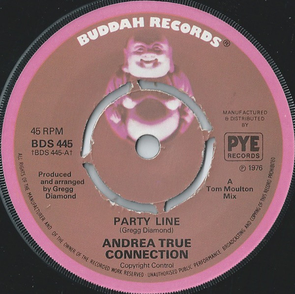 Andrea True Connecti - Party Line - Used Vinyl Record 7" image 1