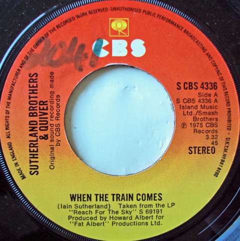 Sutherland Brothers - When The Train Comes - Used Vinyl Record 7" image 1