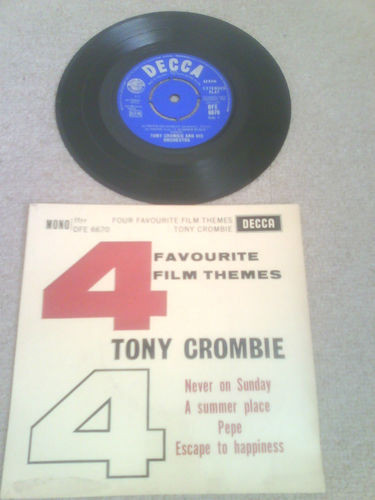 Tony Crombie - Four Favourite Film Themes - Used Vinyl Record 7" image 1