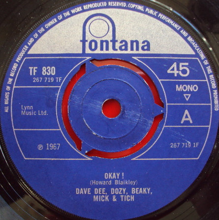 Dave Dee - Okay ! - Used Vinyl Record 7" image 1