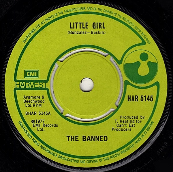 Banned - Little Girl - Used Vinyl Record 7" image 1