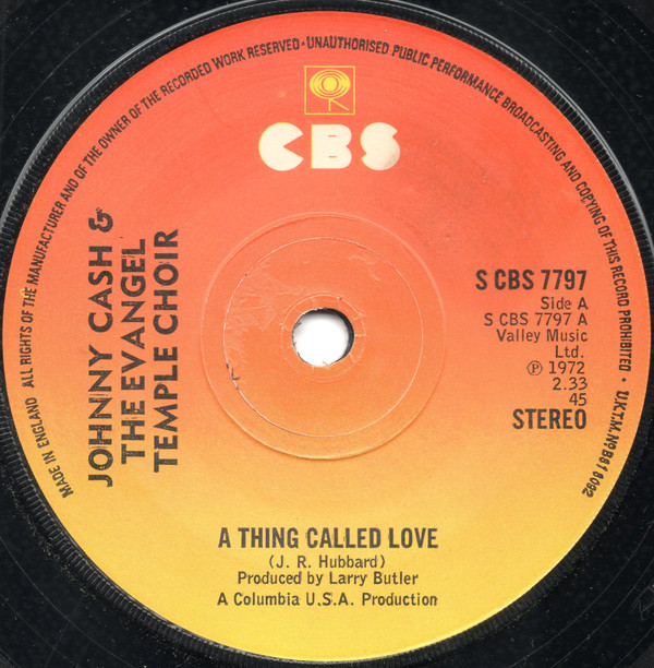Johnny Cash - A Thing Called Love - Used Vinyl Record 7" image 1