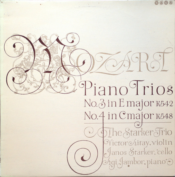 Piano Trios No3 In E Major K542, No4 C Major K548