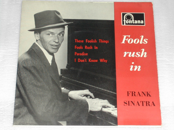 Frank Sinatra - Fools Rush In - Used Vinyl Record 7" image 1