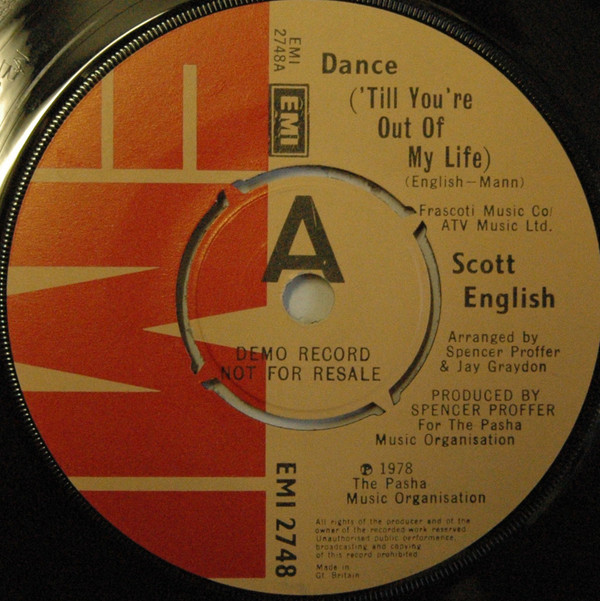 Scott English - Dance ('Till You're Out Of My Life) - Used Vi image 1