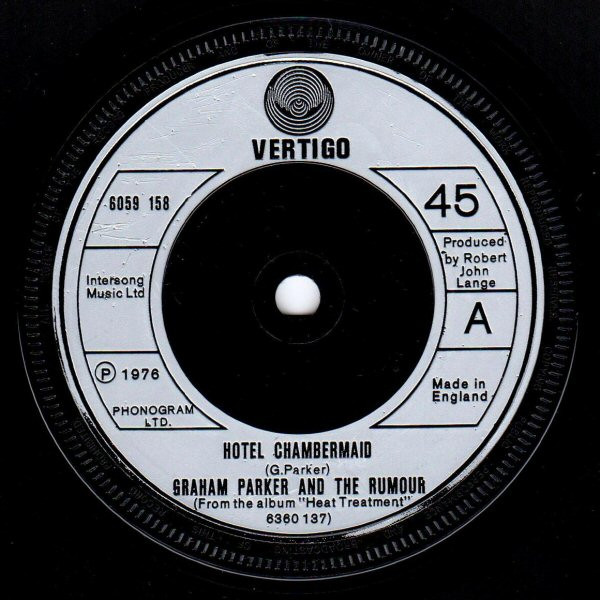 Graham Parker And Th - Hotel Chambermaid - Used Vinyl Record 7" image 1