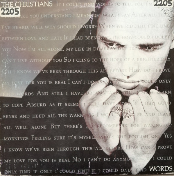 Christians - Words - Used Vinyl Record 12" image 1