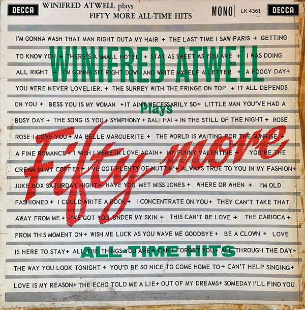 Winifred Atwell - Plays Fifty More All Time Hits - Used Vinyl Record image 1