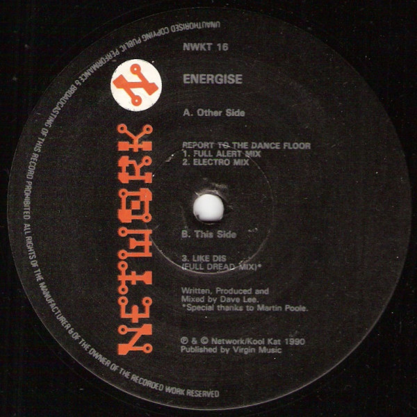 Energise - Report To The Dancefloor - Used Vinyl Record 12" image 1