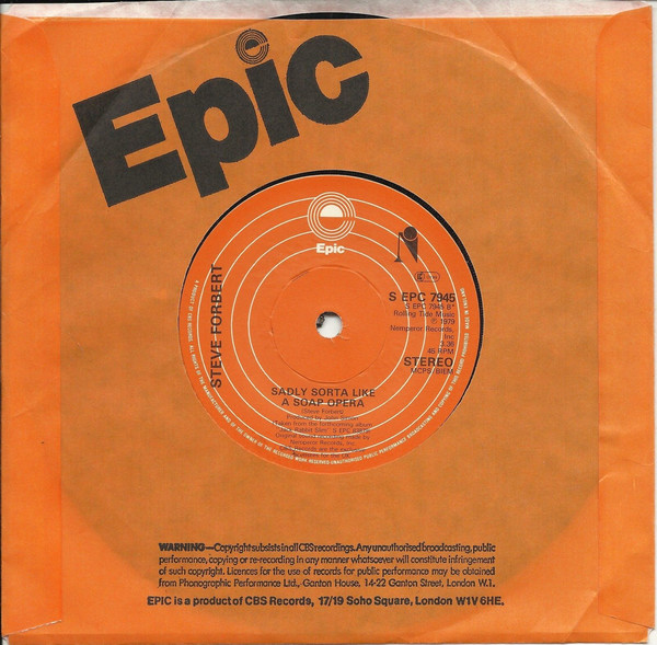 Steve Forbert - Romeo's Tune - Used Vinyl Record 7" image 1
