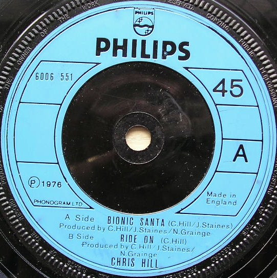 Chris Hill - Bionic Santa - Used Vinyl Record 7" image 1