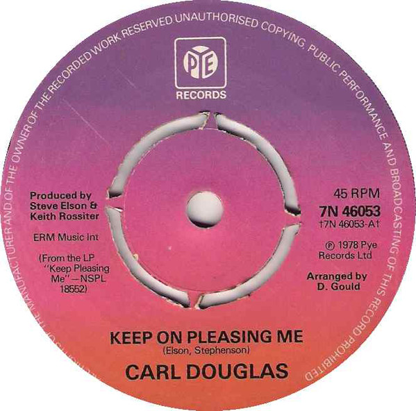 Carl Douglas - Keep On Pleasing Me - Used Vinyl Record 7" image 1