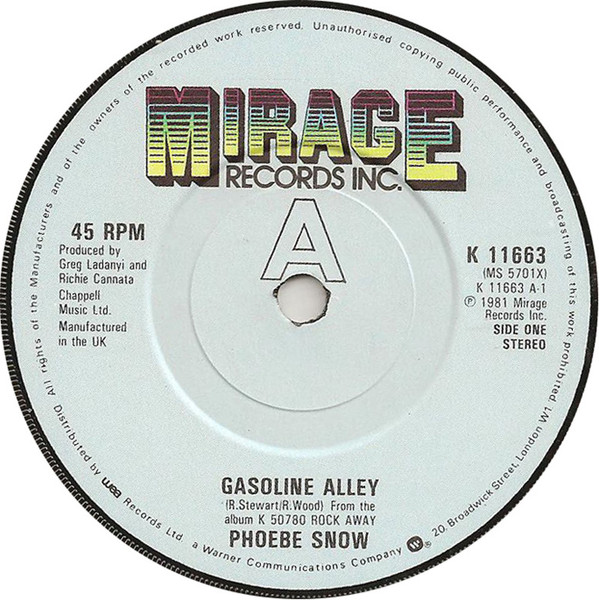 Phoebe Snow - Gasoline Alley / I Believe In You - Used Vinyl Record 7 image 1