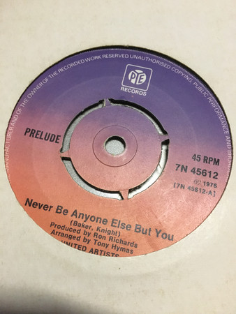 Prelude - Never Be Anyone Else But You - Used Vinyl Record 7" image 1