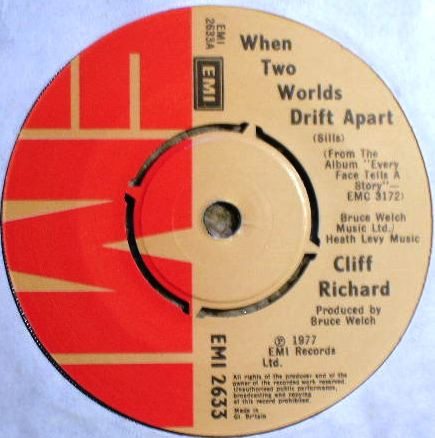 Cliff Richard - When Two Worlds Drift Apart - Used Vinyl Record 7" image 1