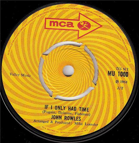 John Rowles - If I Only Had Time - Used Vinyl Record 7" image 1
