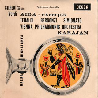 Herbert von Karajan - Verdi Aida Excerts - Used Vinyl Record 7" image 1