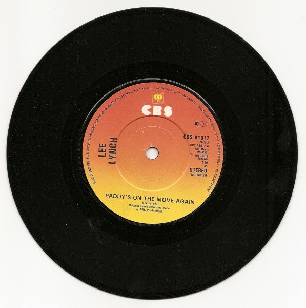 Lee Lynch - Paddy's On The Move Again - Used Vinyl Record 7" image 1