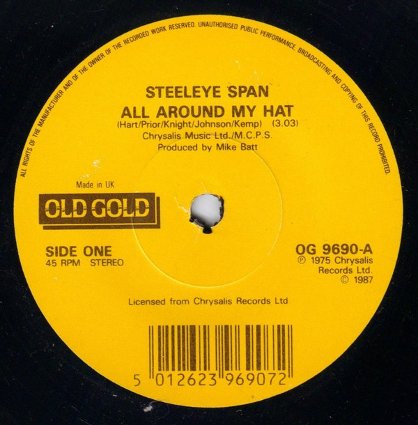 Steeleye Span - All Around My Hat - Used Vinyl Record 7" image 1