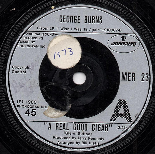 George Burns - A Real Good Cigar - Used Vinyl Record 7" image 1