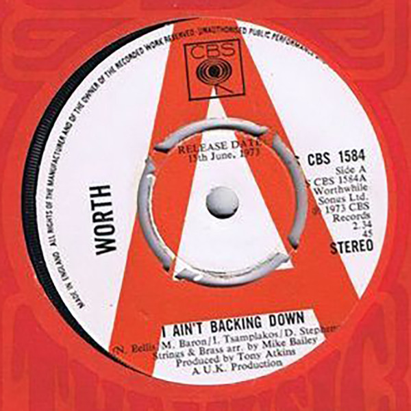 Worth - I Ain't Backing Down - Used Vinyl Record 7" image 1