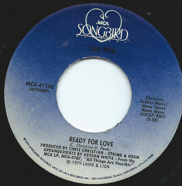 Dan Peek - Ready For Love / I Have To Say Goodbye - Used Vinyl Record image 1