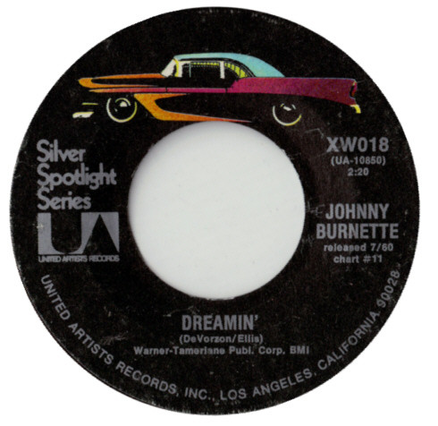 Johnny Burnette - Dreamin' / Little Boy Sad - Used Vinyl Record 7" image 1