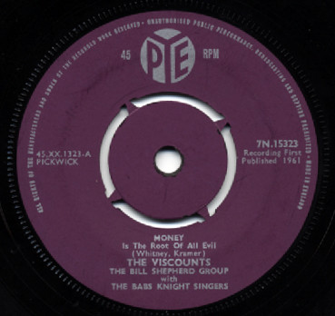 Viscounts - Money Is The Root Of All Evil - Used Vinyl Record 7" image 1