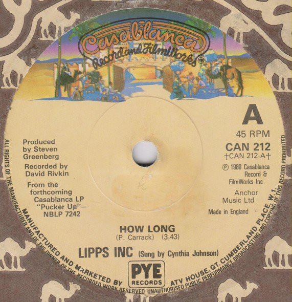 Lipps - How Long - Used Vinyl Record 7" image 1