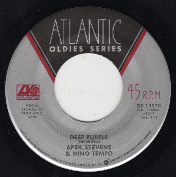 Nino Tempo & April S - Deep Purple / Sweet And Lovely - Used Vinyl Re image 1