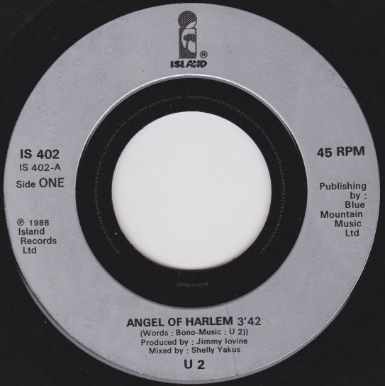 U2 - Angel Of Harlem - Used Vinyl Record 7" image 1