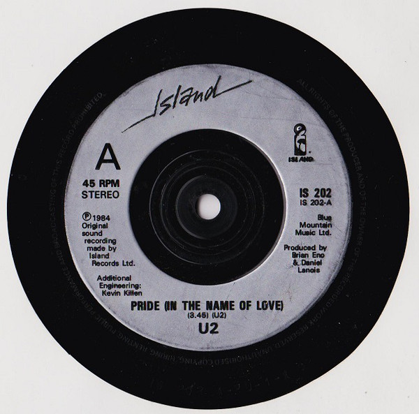 U2 - Pride (In The Name Of Love) - Used Vinyl Record 7" image 1