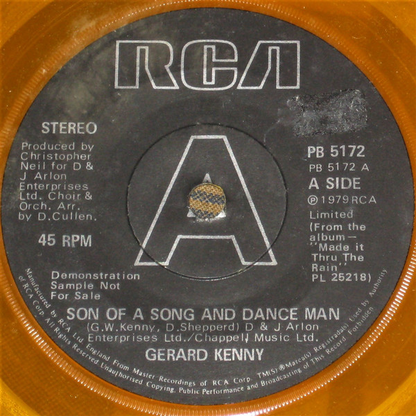 Gerard Kenny - Son Of A Song And Dance Man - Used Vinyl Recor image 1