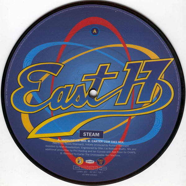 East 17 - Steam - Used Vinyl Record 7" image 1