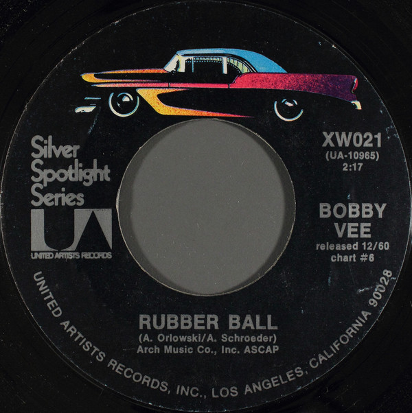 Bobby Vee - Rubber Ball - Used Vinyl Record 7" image 1