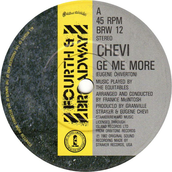 Chevi - Ge Me More - Used Vinyl Record 7" image 1
