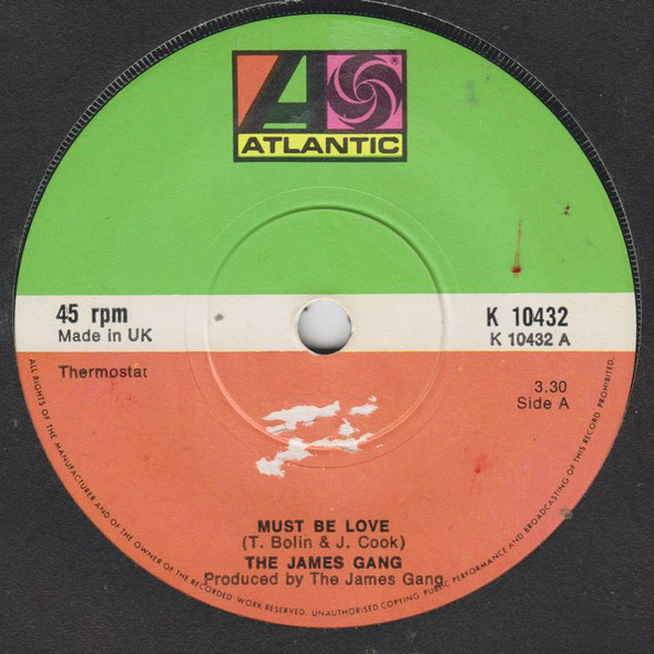 James Gang - Must Be Love - Used Vinyl Record 7" image 1