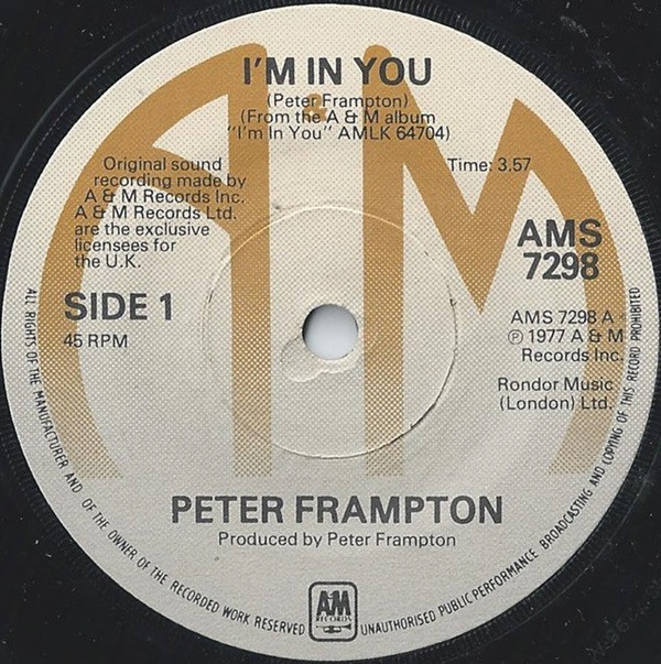 Peter Frampton - I'm In You - Used Vinyl Record 7" image 1