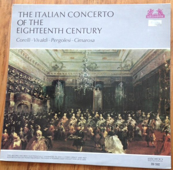 The Italian Concerto Of The Eighteenth Century