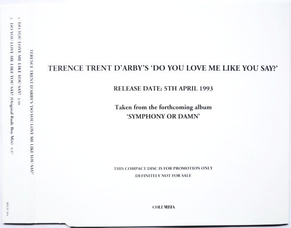 Terence Trent D'Arby - Do You Love Me Like You Say? - Used CD image 1