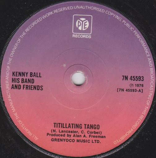 Kenny Ball And His J - Titillating Tango - Used Vinyl Record 7" image 1