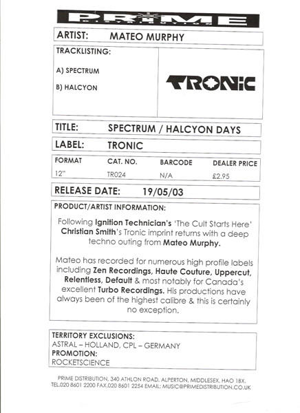 Spectrum / Halcyon Days