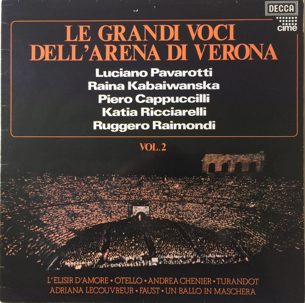 Le Grandi Voci Dell'Arena Di Verona Vol. 2