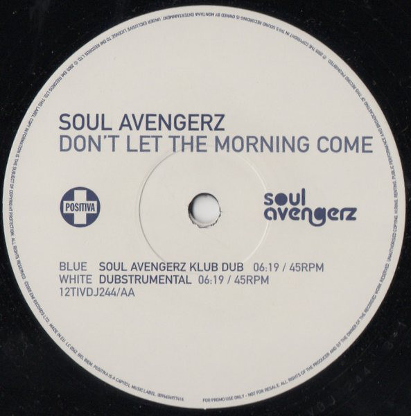 Soul Avengerz - Don't Let The Morning Come - Used Vinyl Record 1 image 1