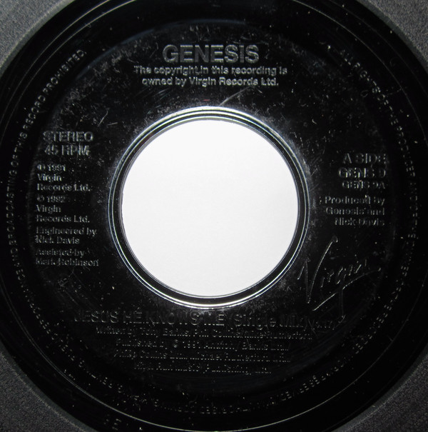 Genesis - Jesus He Knows Me - Used Vinyl Record 7" image 1