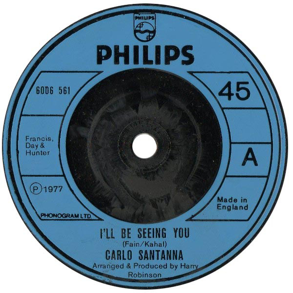 Carlo Santanna - I'll Be Seeing You - Used Vinyl Record 7" image 1