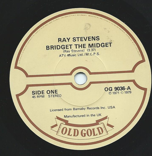 Ray Stevens - Bridget The Midget / Everything Is Beautiful - Used Vin image 1