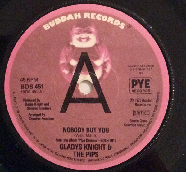 Gladys Knight And Th - Nobody But You - Used Vinyl Record 7" image 1